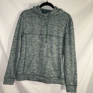 CRANE Cowl Neck Hoodie Women's Medium Green Pullover Long Sleeve Pockets mns M